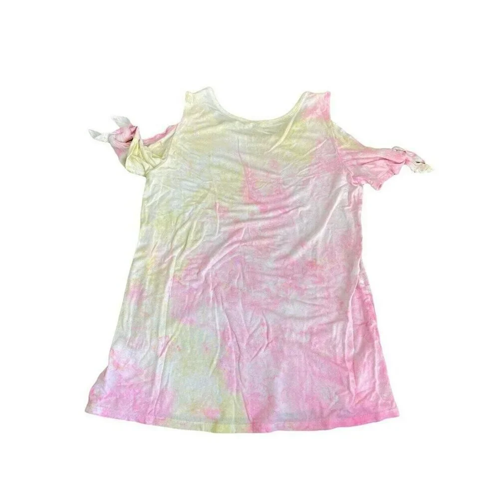 Justice Cold Shoulder Tie Dye Tee